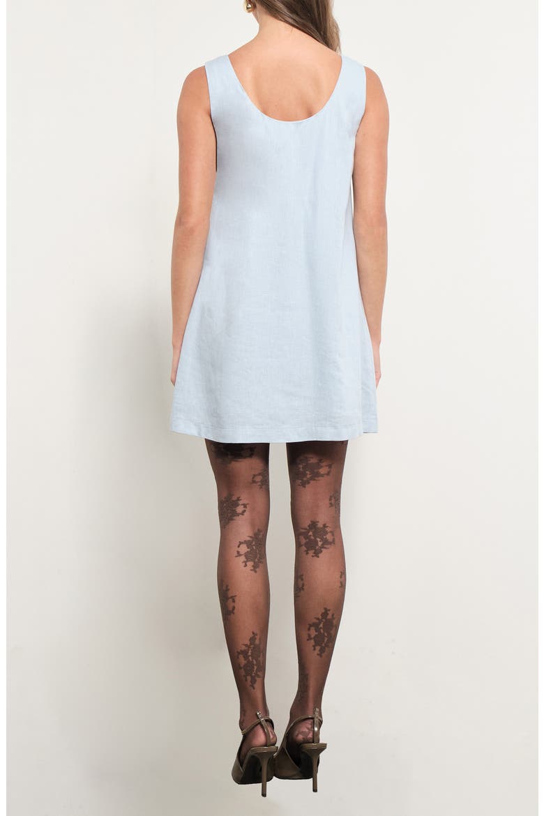 Crosby Floral Appliqué Shift Minidress, Alternate, color, ICE BLUE