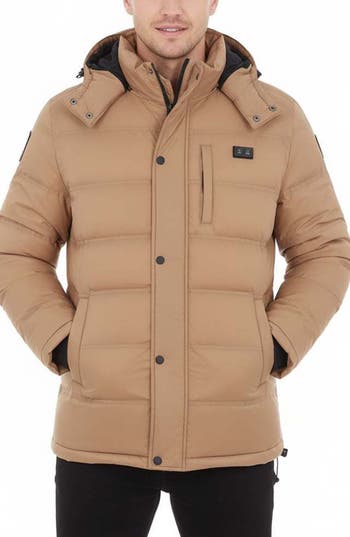 Helios The Heated Coat Helios 2-in-1 Heated Hybrid Coat In Brown