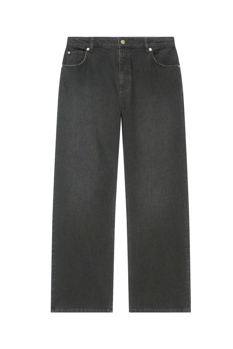 Straight Jeans, Alternate, color, Black