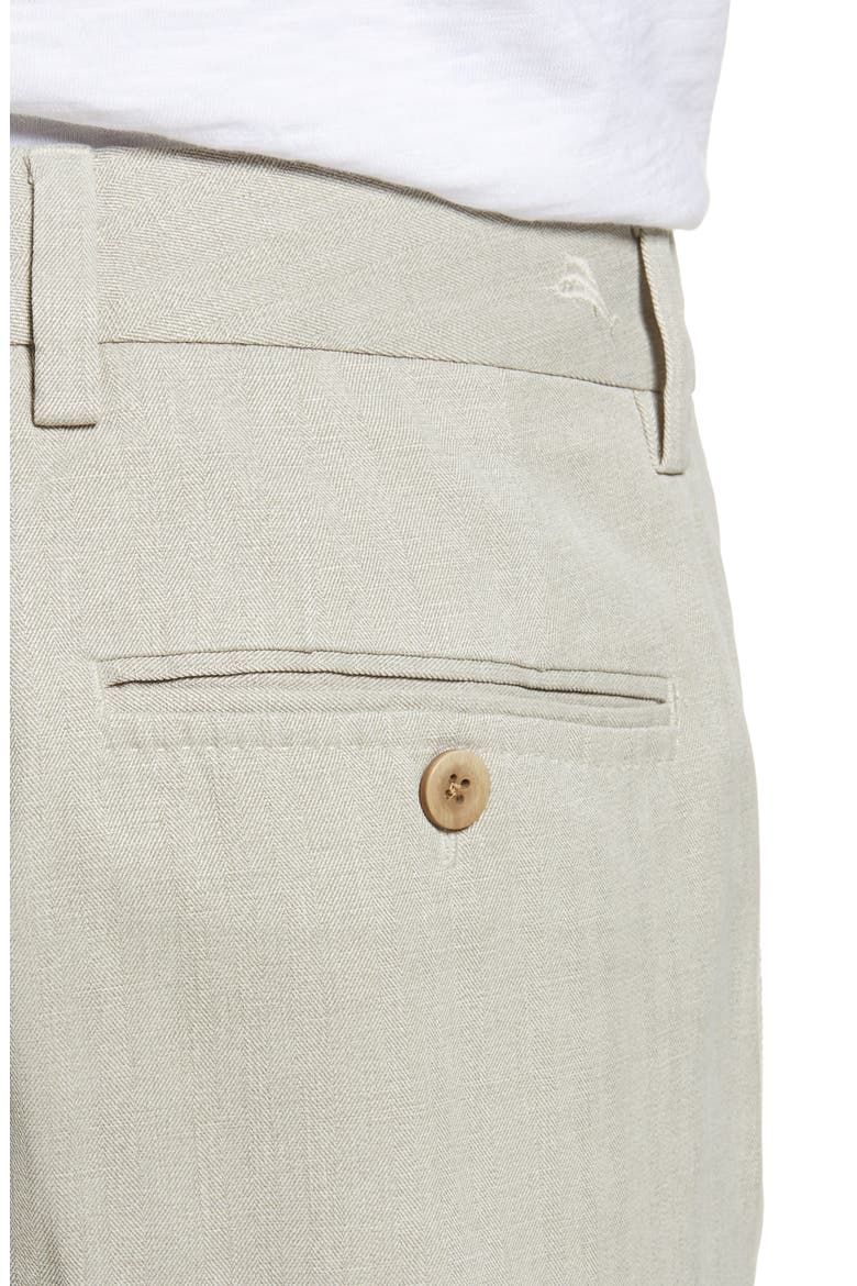 Havana Herringbone Authentic Silk Blend Straight Leg Pants, Alternate, color, KHAKI SANDS