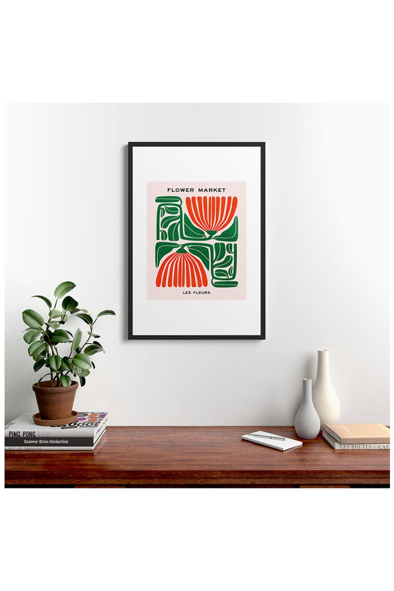 'Pippin Ferns Les Fleurs' by Ayeyokp Framed Wall Art, Alternate, color, GREEN