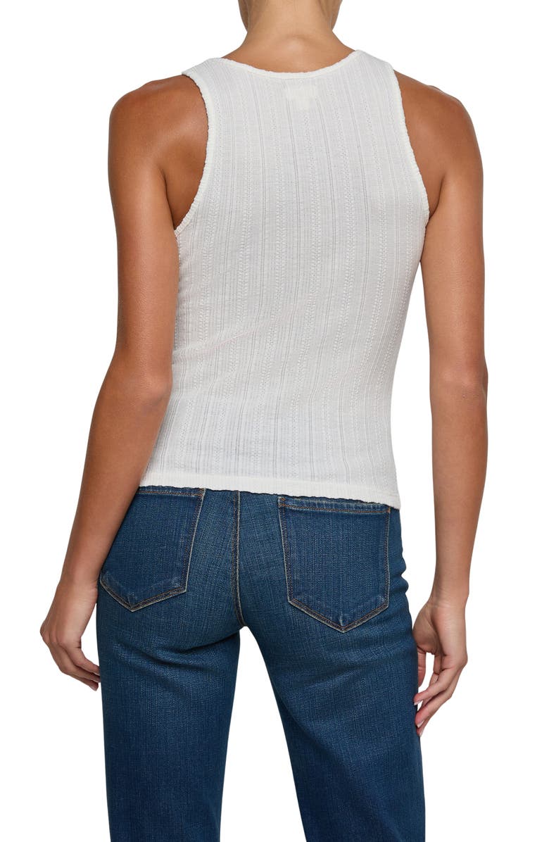 L'AGENCE Adria Scoop Neck Organic Cotton Tank, Alternate, color, Antique White