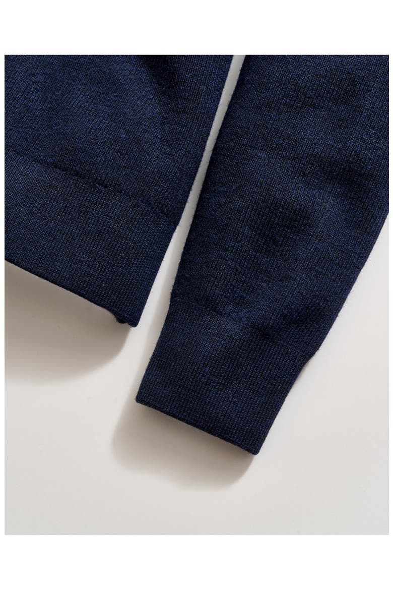 Bishop Rib Wool & Cotton Sweater, Alternate, color, CARBON BLUE