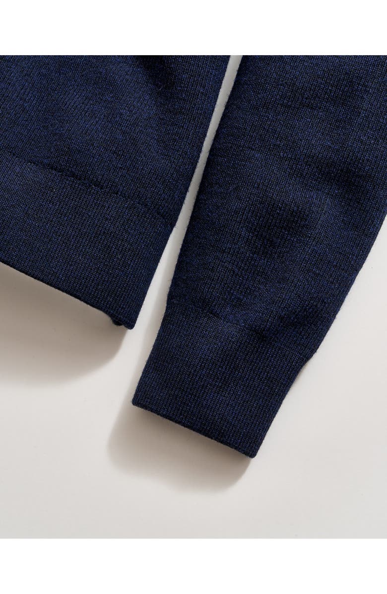 Billy Reid Bishop Rib Wool & Cotton Sweater, Alternate, color, Carbon Blue