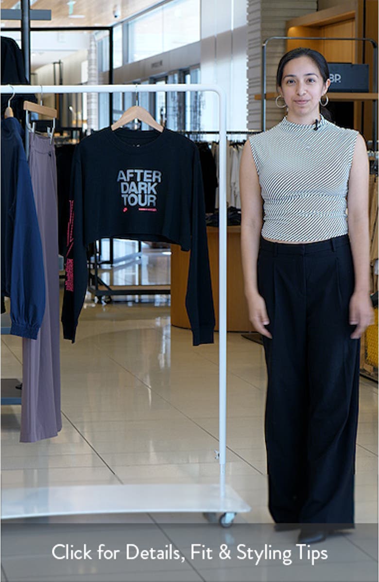 After Dark Tour Oversized Long-Sleeve Crop Graphic T-Shirt, sales video thumbnail