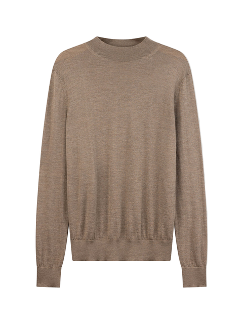 Men Cashmere Silk High Neck Sweater