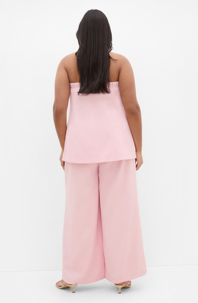 City Chic Cutaway Hem Strapless Top, Alternate, color,