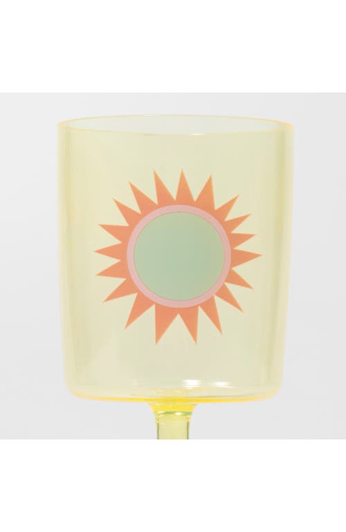 Sunnylife Poolside Assorted Set Of 4 Wine Glasses