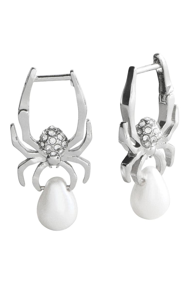 Caught in the Web Set of 3 Earrings, Alternate, color, SILVER