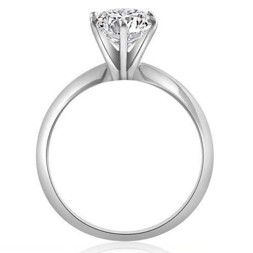 Bliss Diamond 2ct Platinum Oval Diamond 6-prong Solitaire Engagement Ring Lab Grown In Platinum