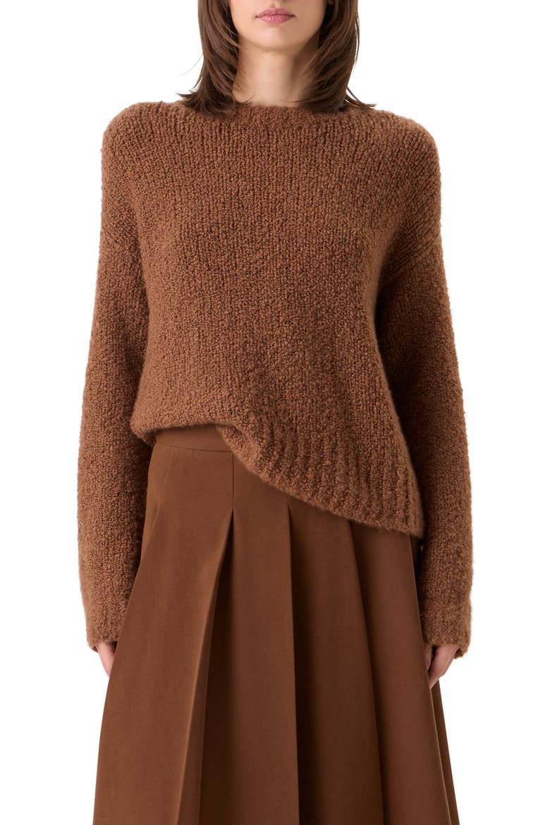 Cashmere & Silk Bouclé Sweater, Main, color, VICUNA