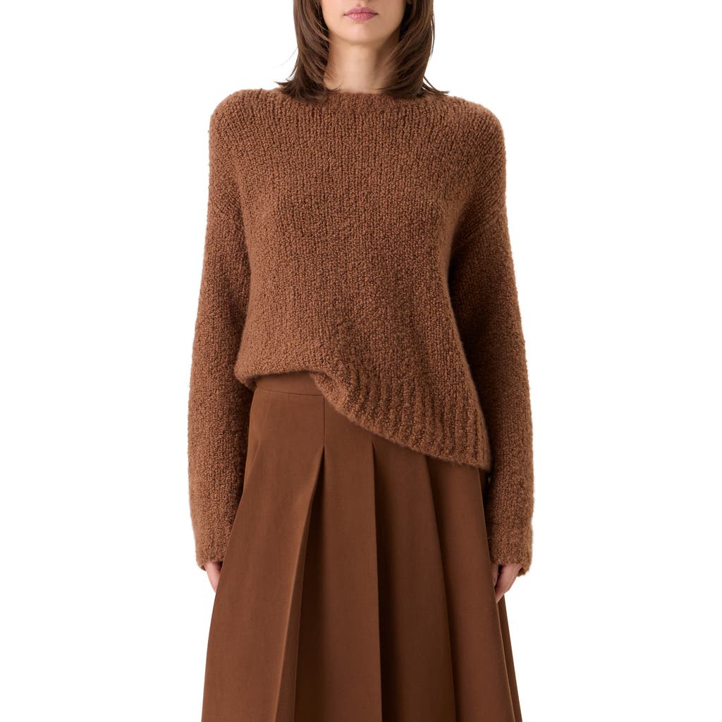Akris Cashmere & Silk Bouclé Sweater in Vicuna at Nordstrom, Size 6