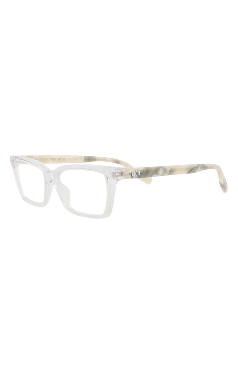 McQueen 51mm Rectangular Optical Glasses, Alternate, color, 
