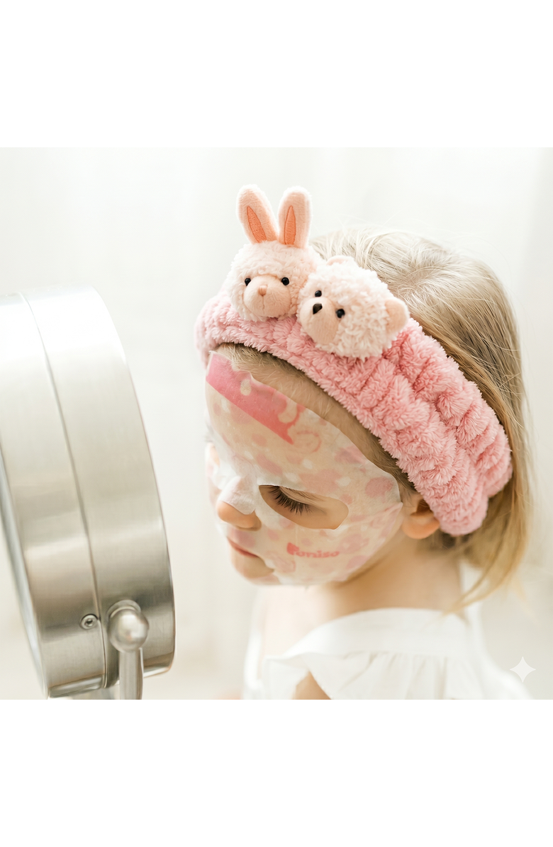 Puttisu Kids Bunny Friends Sheet Mask & Spa Headband Gift Set, Alternate, color, Strawberry Aloe 14 Sheets