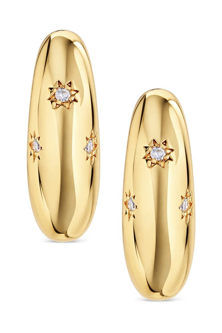 Crescent Bold Hoop Earrings, Alternate, color, GOLD