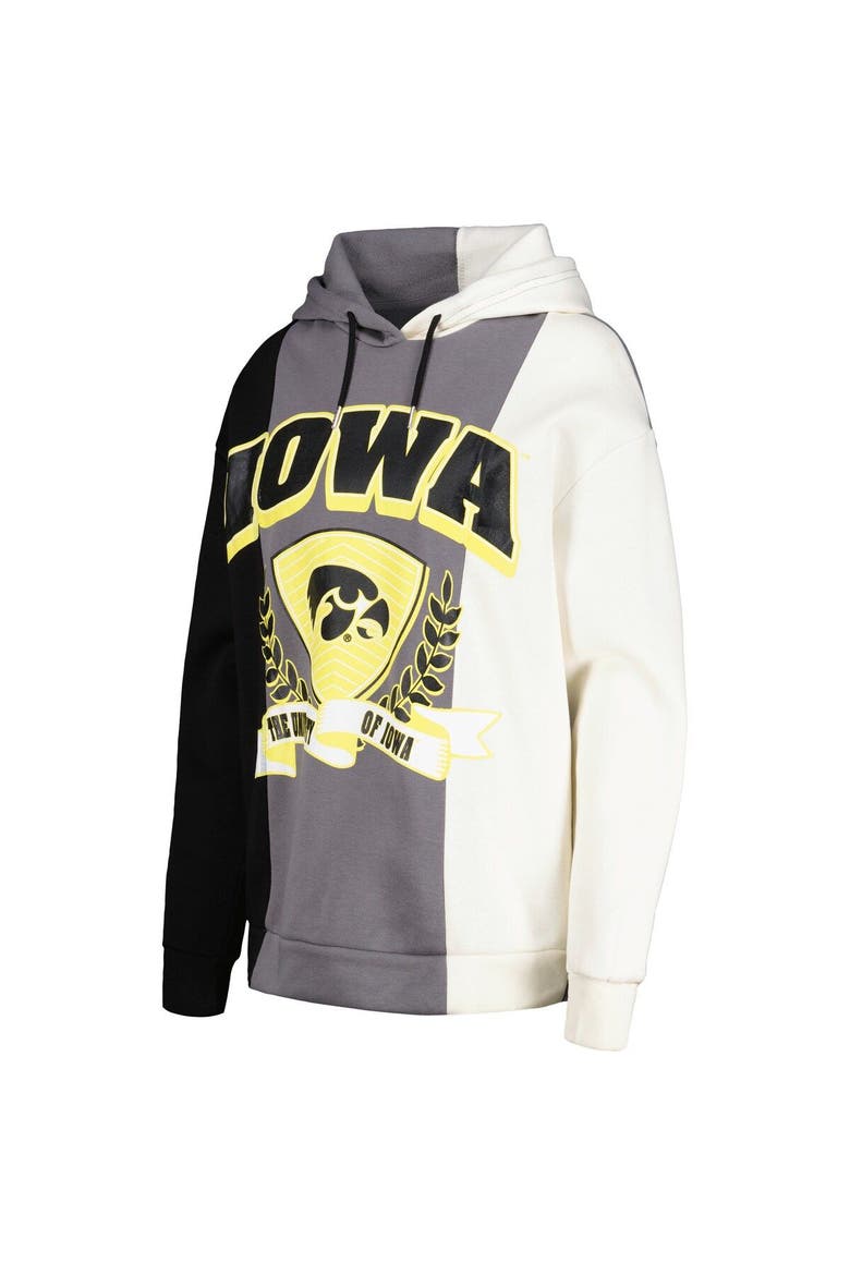 Women's Gameday Couture Black Iowa Hawkeyes Hall of Fame Colorblock Pullover Hoodie, Alternate, color, Black