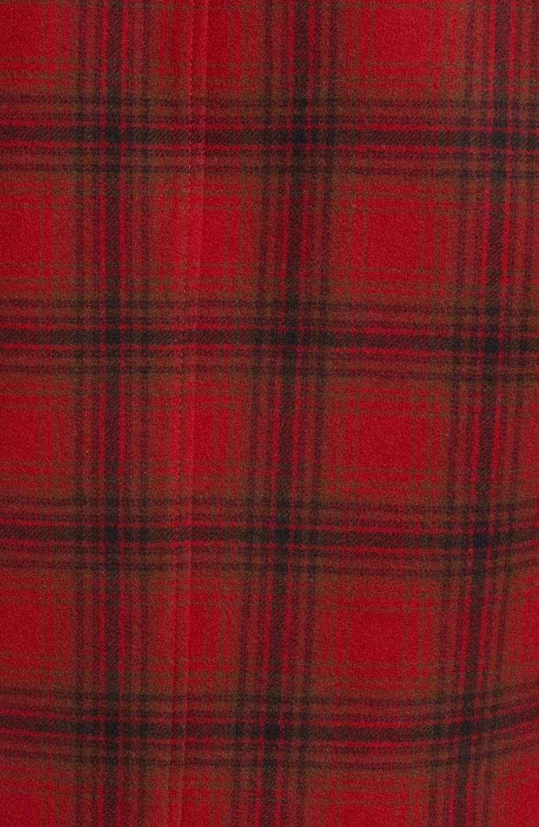 Pendleton Tribeca Genuine Shearling Trim Plaid Coat, Alternate, color,