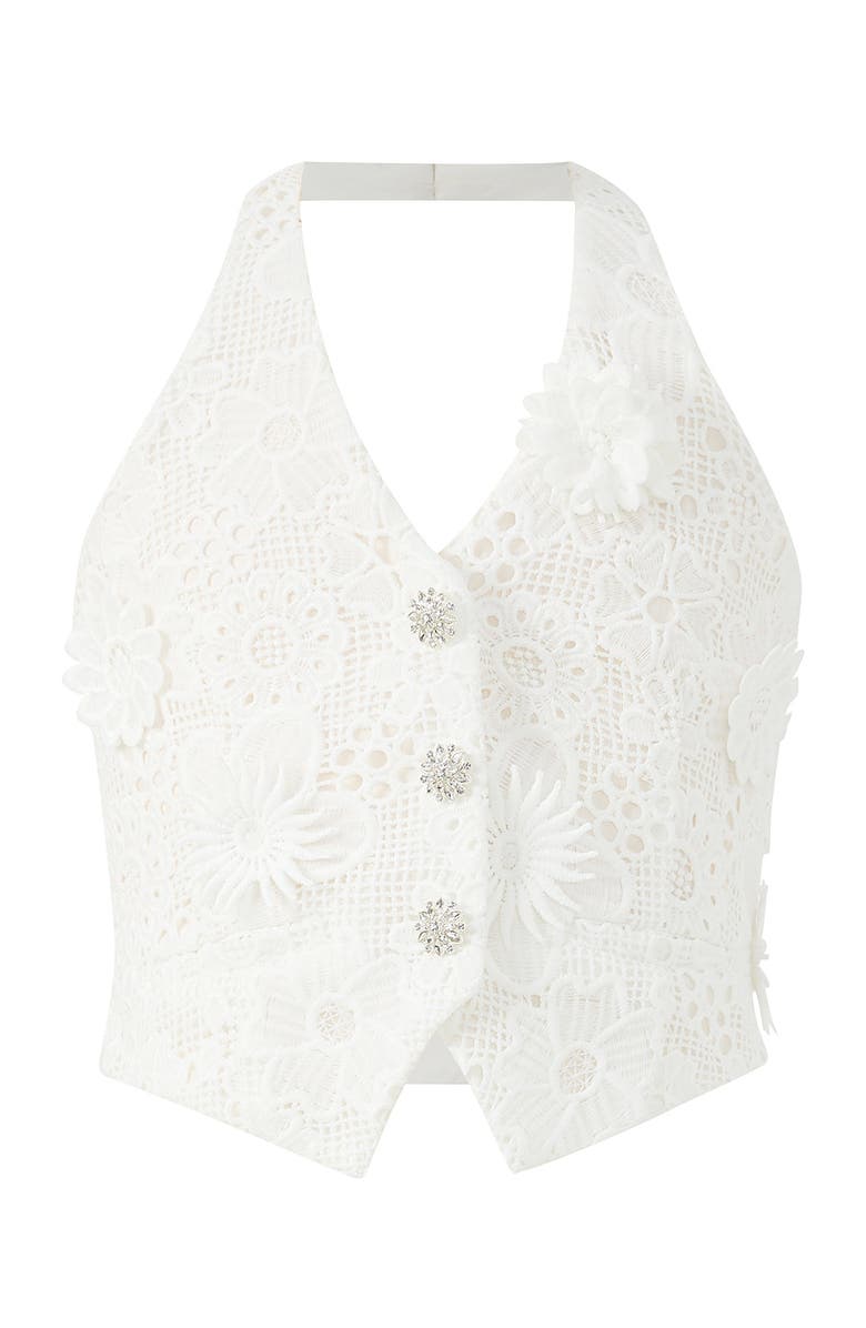 Marlo Kids Lucinda Embroidered Vest, Main, color, Ivory