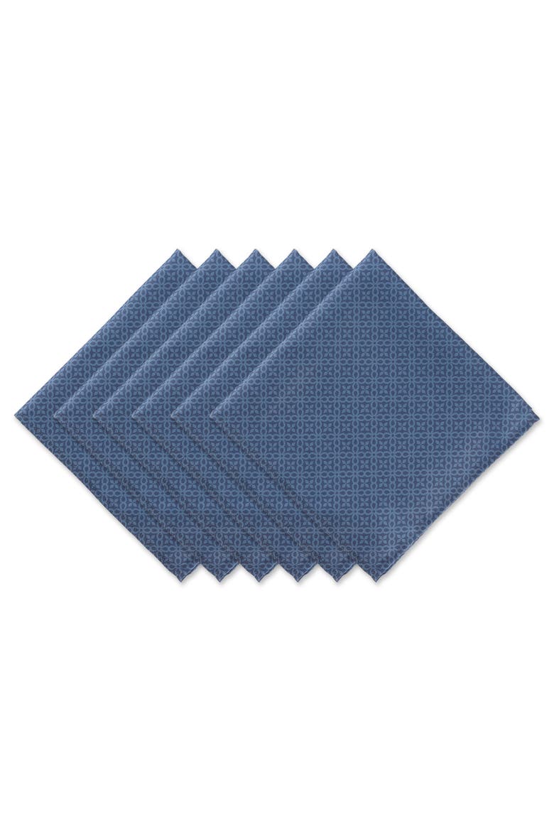 Outdoor Printed Napkin Set/6, Main, color, French Blue Lattice