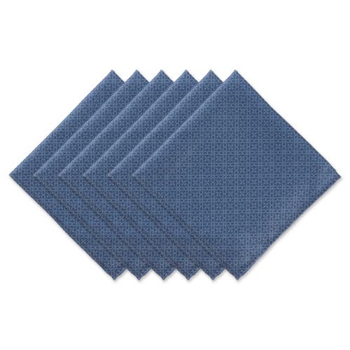 Dii Outdoor Printed Napkin Set/6 In Blue