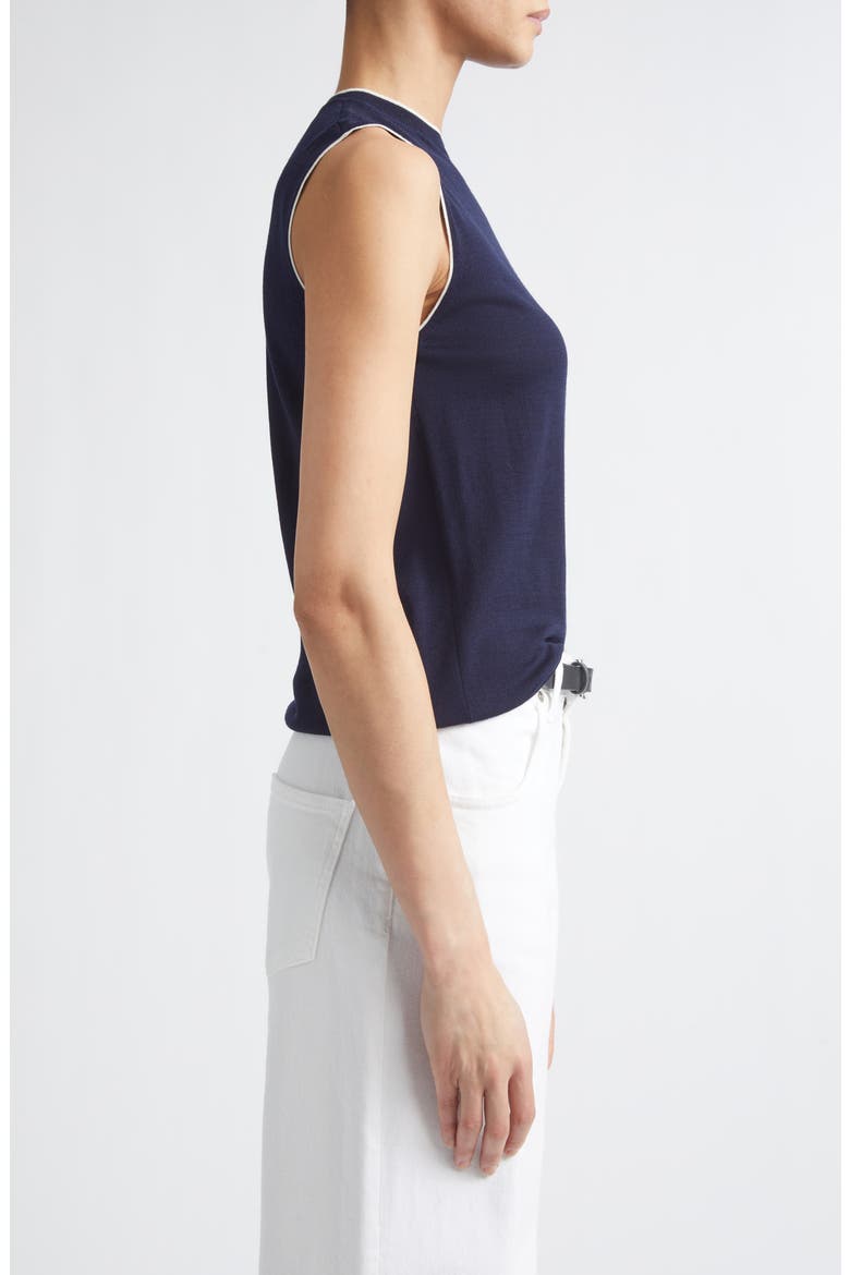 Avalon Travel Sleeveless Merino Wool Sweater, Alternate, color, BLUE/WHITE