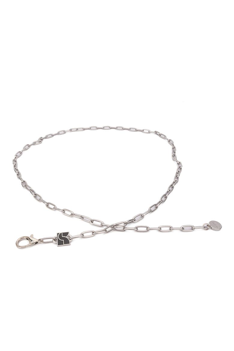 dakota chain belt, Alternate, color, NICKEL / BLACK