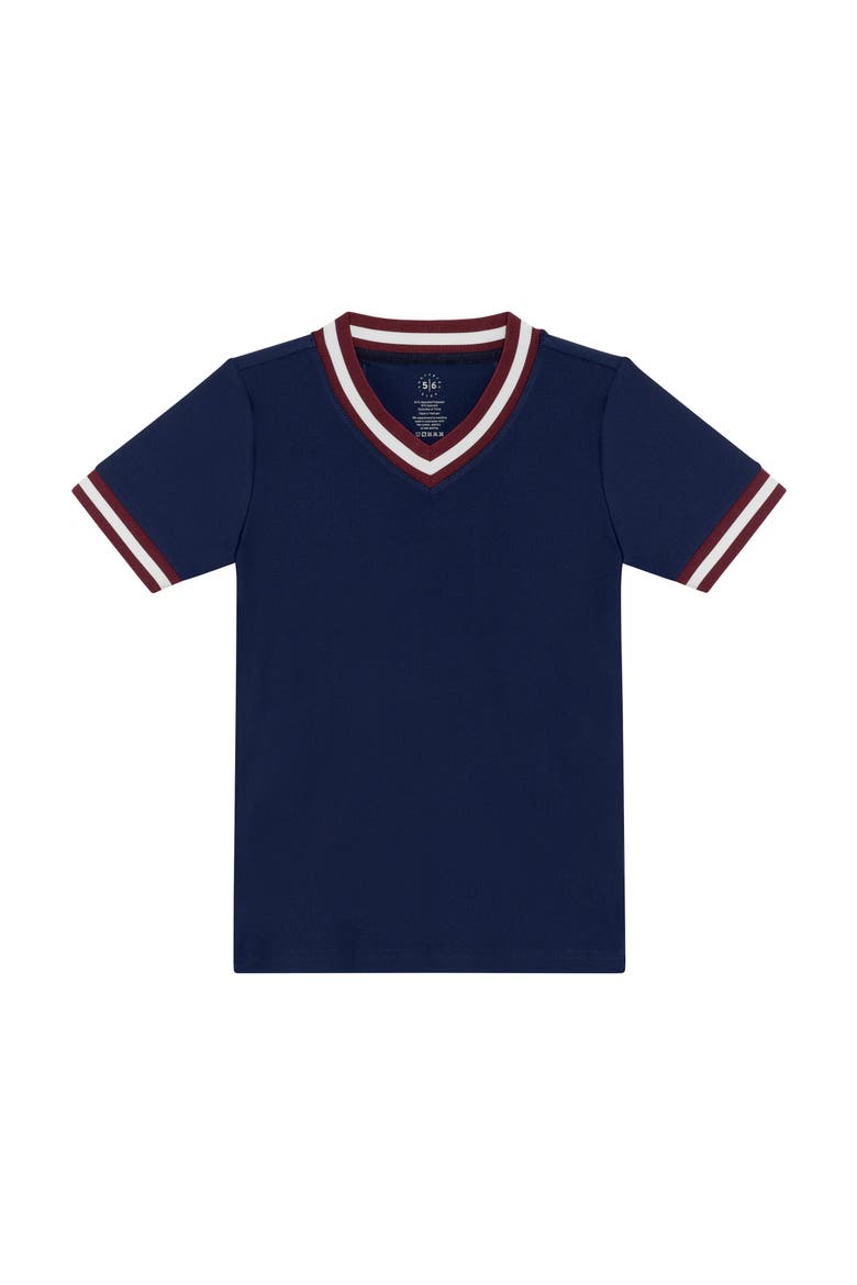 Boys V Neck Practice Tee, Main, color, Navy