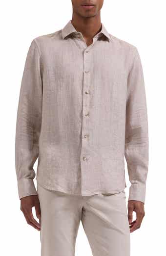 Axel Shaped Fit Linen Button-Up Shirt