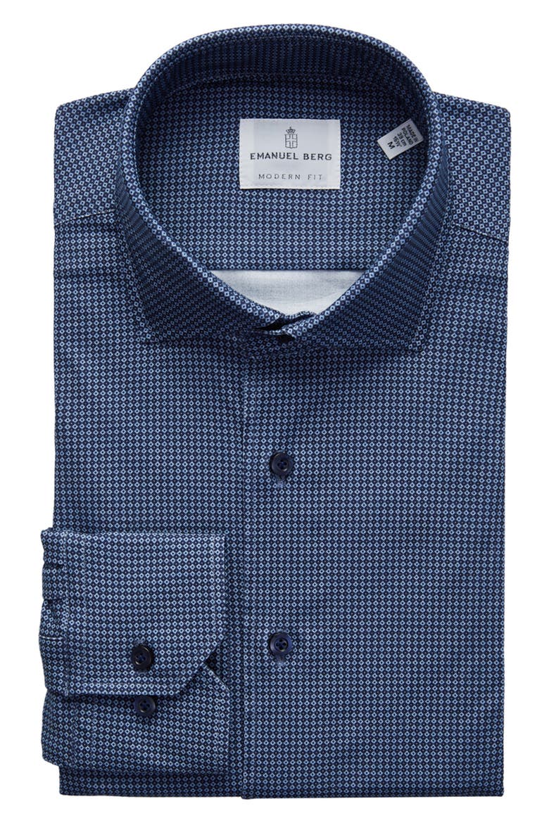 MODERN 4 FLEX STRETCH KNIT SHI, Alternate, color, DARK BLUE