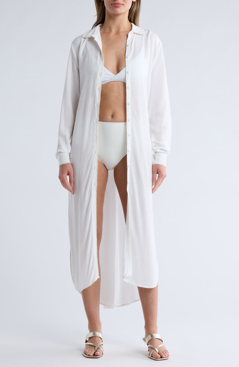 Maaji Moni Long Sleeve Cover-Up Shirtdress, Main, color,