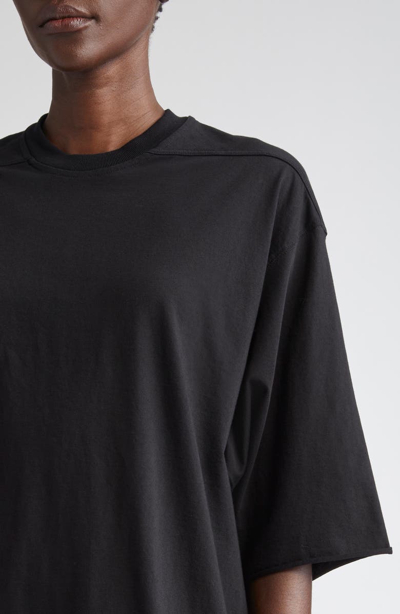 Rick Owens Jumbo Cotton Jersey T-Shirt, Alternate, color, Black