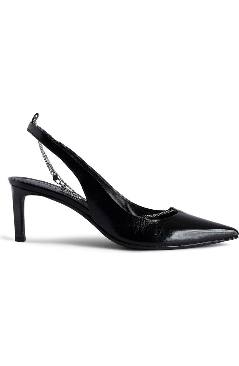 Zadig & Voltaire <p>First Night Leather Slingback Pump (Women)</p>, Main, color, Noir
