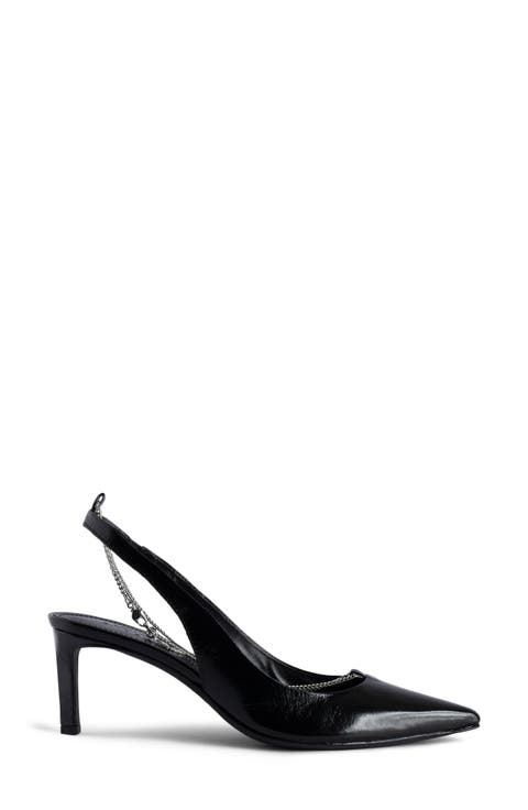<p>First Night  Leather Slingback Pump (Women)</p>