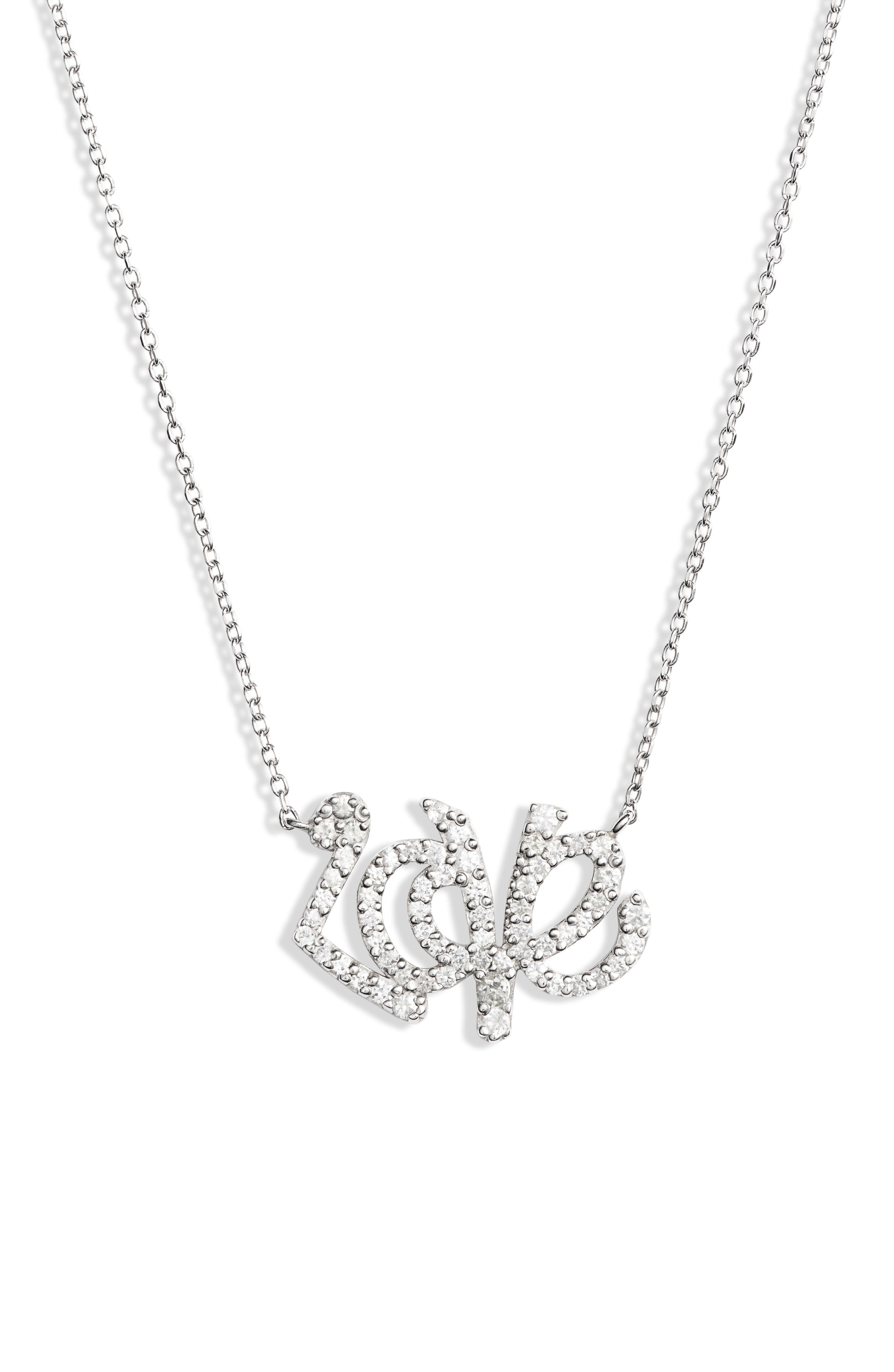 Anzie Love Letter Love Script Pendant Necklace