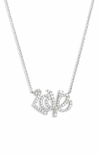 Anzie Love Letter Love Script Pendant Necklace