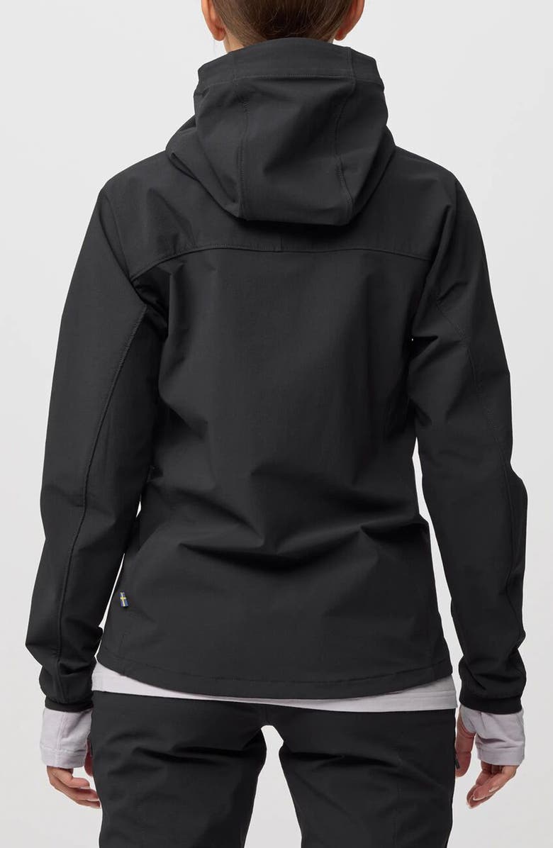 Fjällräven Bergtagen G-1000 Water Resistant Hooded Jacke, Alternate, color, Black