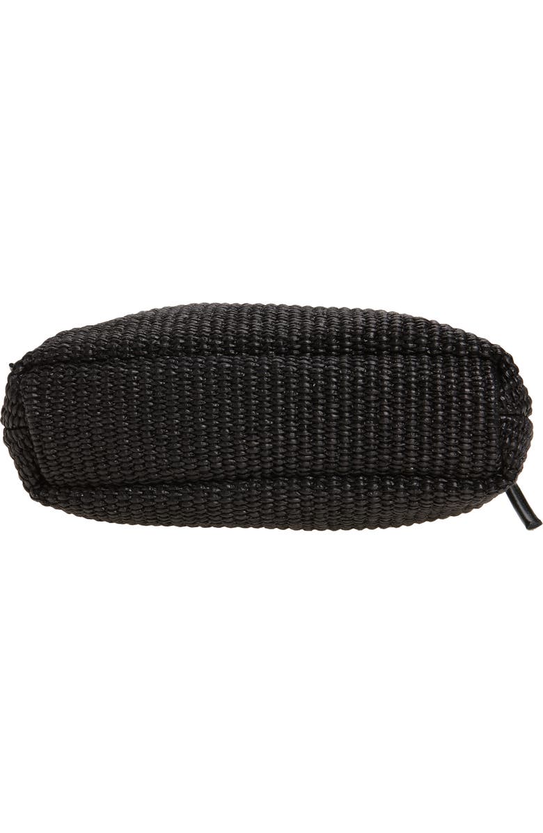 Mansur Gavriel Mini Cloud Woven Raffia Clutch, Alternate, color, Black
