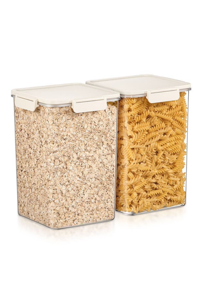 Set of 2 Airtight Food Storage Containers, Alternate, color, NO COLOR