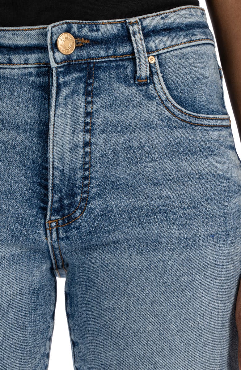 KUT from the Kloth Reese Fab Ab Raw Hem High Waist Ankle Straight Leg Jeans, Alternate, color, 