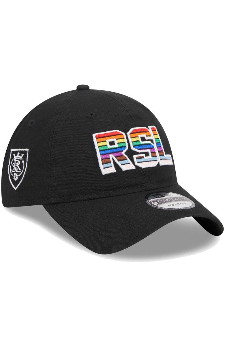 New Era Men's New Era Black Real Salt Lake Pride 9TWENTY Adjustable Hat, Main, color, 