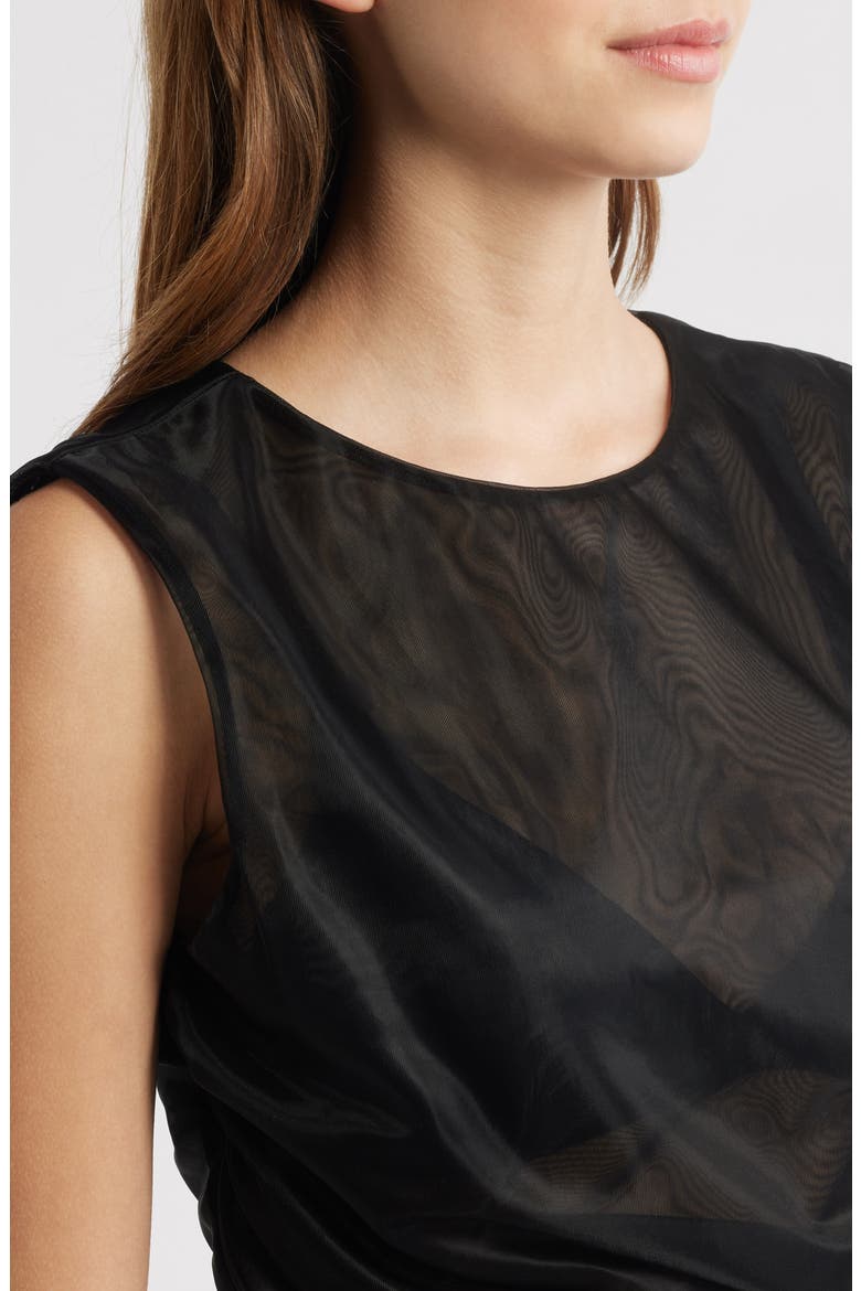 The Mesh Twist Tank, Alternate, color, BLACK