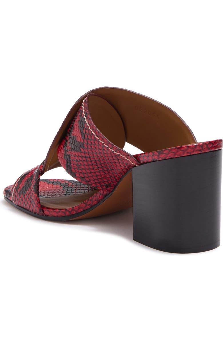 Chloé Candice Snake Embossed Leather Sandal, Alternate, color,