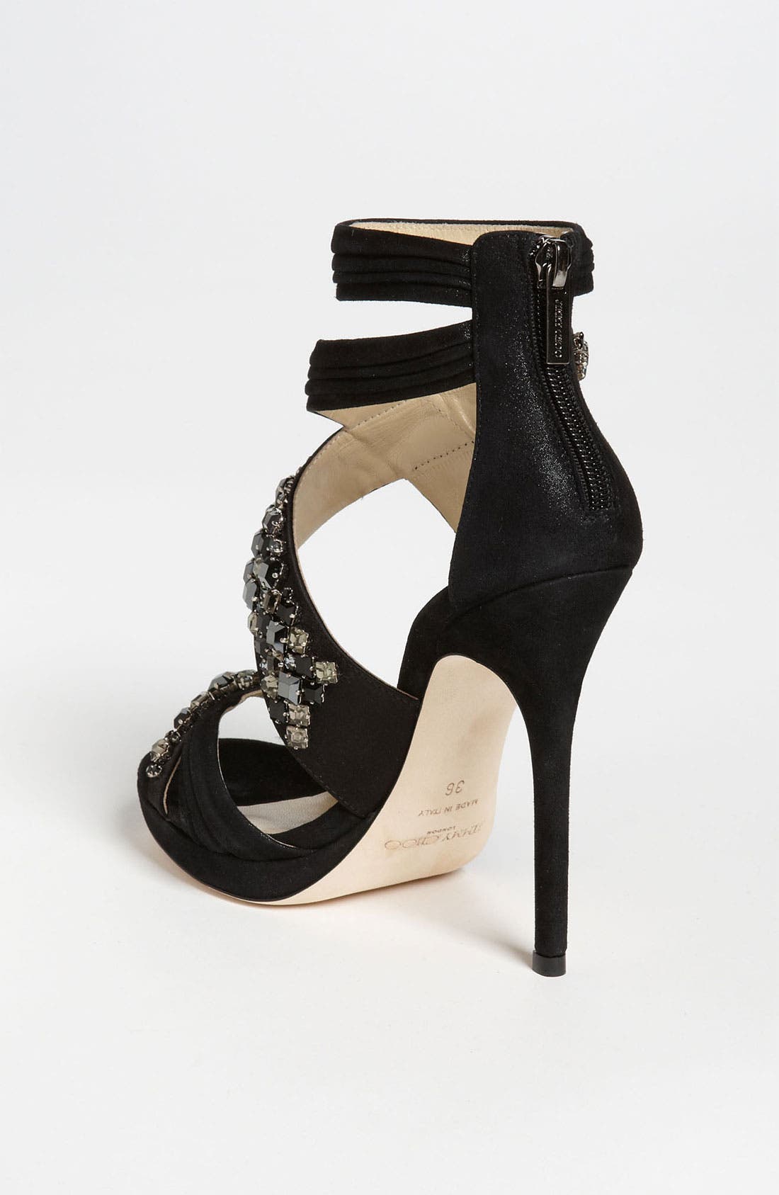 'Kani' Sandal, Alternate, color, BLACK SUEDE