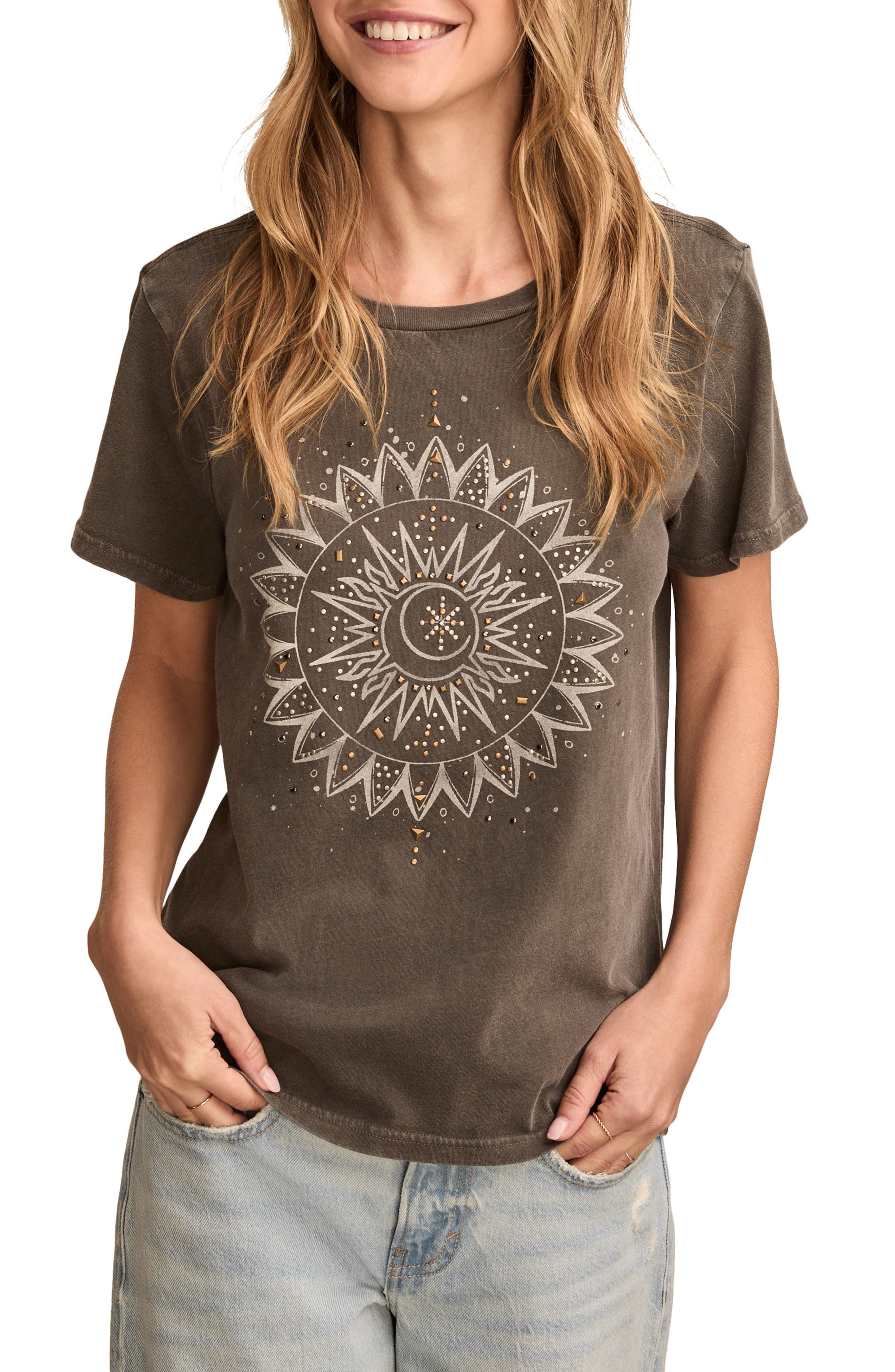 lucky brand julie pintuck top