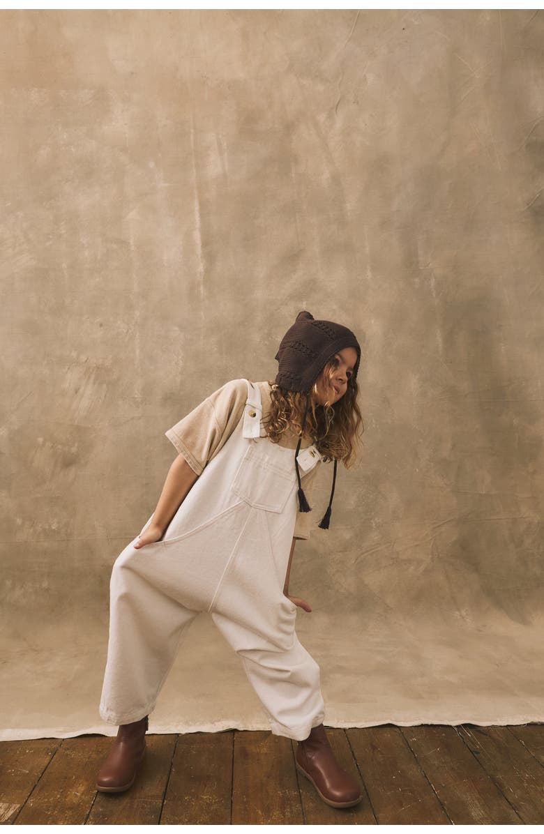 The Simple Folk The Oversized Denim Dungaree, Main, color, Undyed