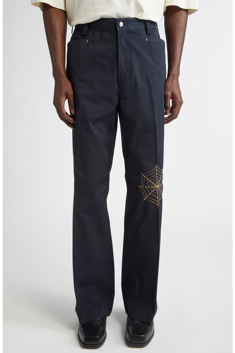 Angel Embroidered Pants, Main, color, NAVY 0043