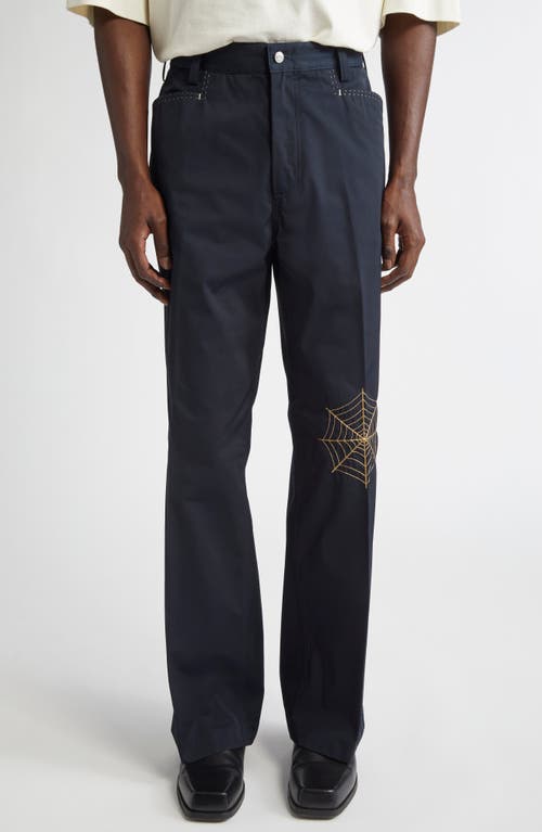 Second Layer Angel Embroidered Pants in Navy 0043  product
