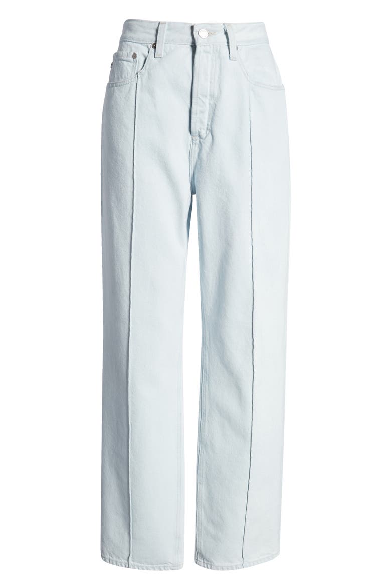 Clove Pintuck High Waist Straight Leg Jeans, Alternate, color, RETREAT