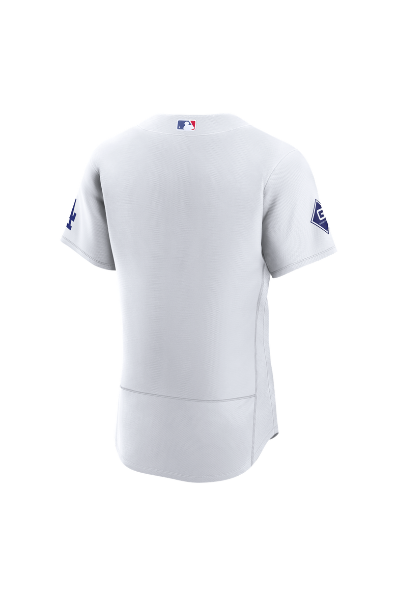 Men's Nike White Los Angeles Dodgers Home Sponsor Patch Authentic Jersey, Alternate, color, White