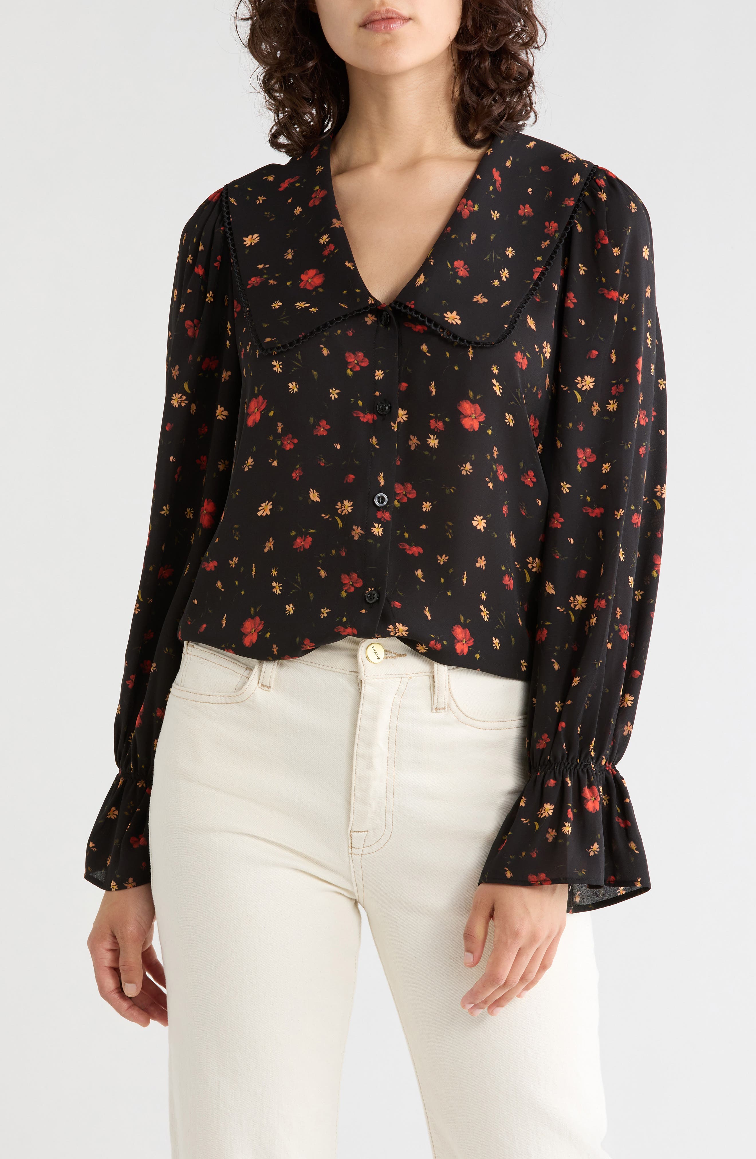 Floral Peter Pan Collar Shirt